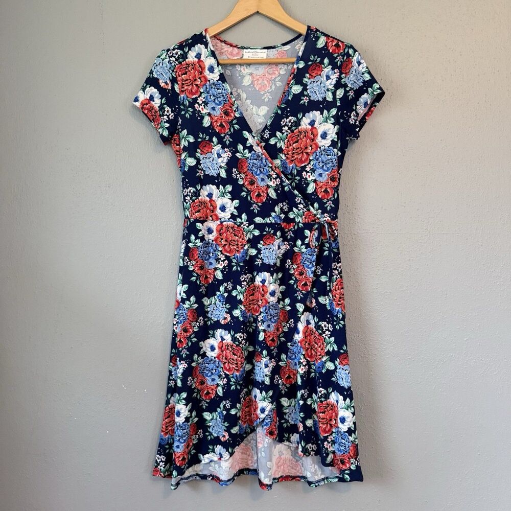 Bobbie Brooks Ladies Dress Floral Short Sleeve Women's Small Romantic Casual - Picture 2 of 8